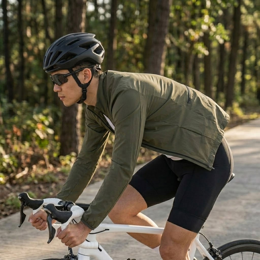 Cycling Commute Jacket - MY KILOMETRE 春メンズ砂利防水サイクリングバイク風ジャケット反射フロントガラスジャケットパッカブル自転車ウインドブレーカー