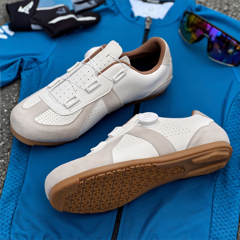 Cycling Commuter Shoes - 女性用ノンロックマウンテンバイクシューズ、クリートなし、ロードサイクリングRBスピードラバーソールシューズ、男性用ラバーソールサイクリングシューズ
