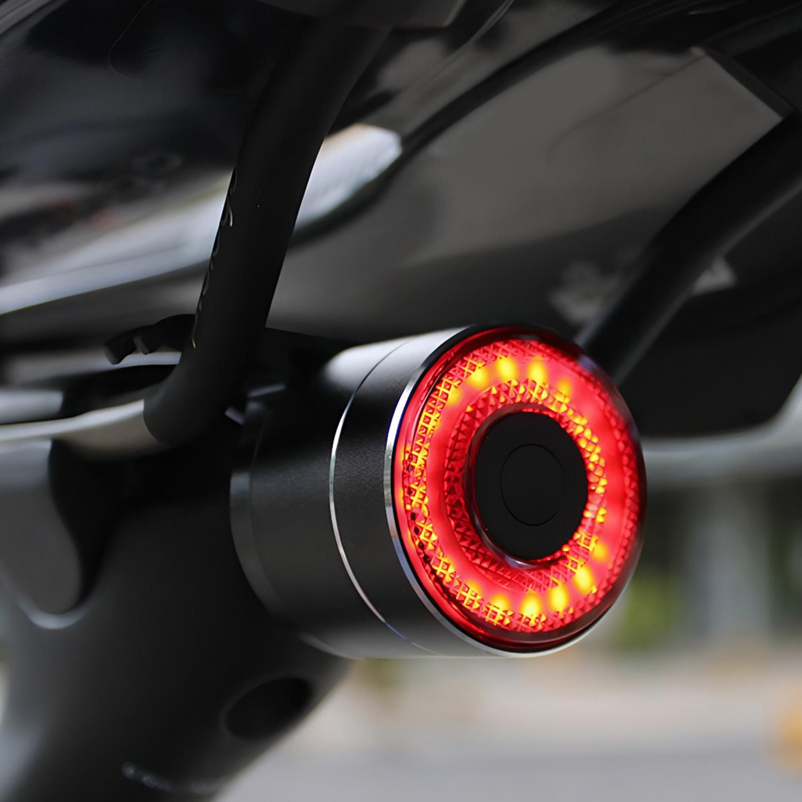Commuter Cycling - 自転車リアライト スマートバイクテールセンシングライト サイクリングブレーキセンシングランプ 乗馬用 マウンテンロード 毎日の通勤