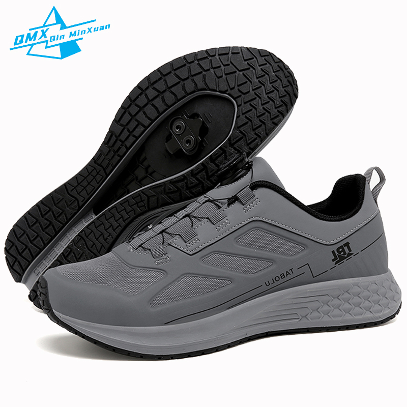 Cycling Commuter Shoes - 男性用マウンテンバイクシューズ,フラットスライド,spd,ダウンヒル,エンデューロ,2本のボルトとフラットペダル,サイクリングシューズと互換性,2024