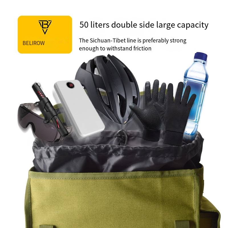 大容量の自転車リアバッグ,30l,43l,50lの自転車トラ - Panniers Waterproof Rear のレビューと価格