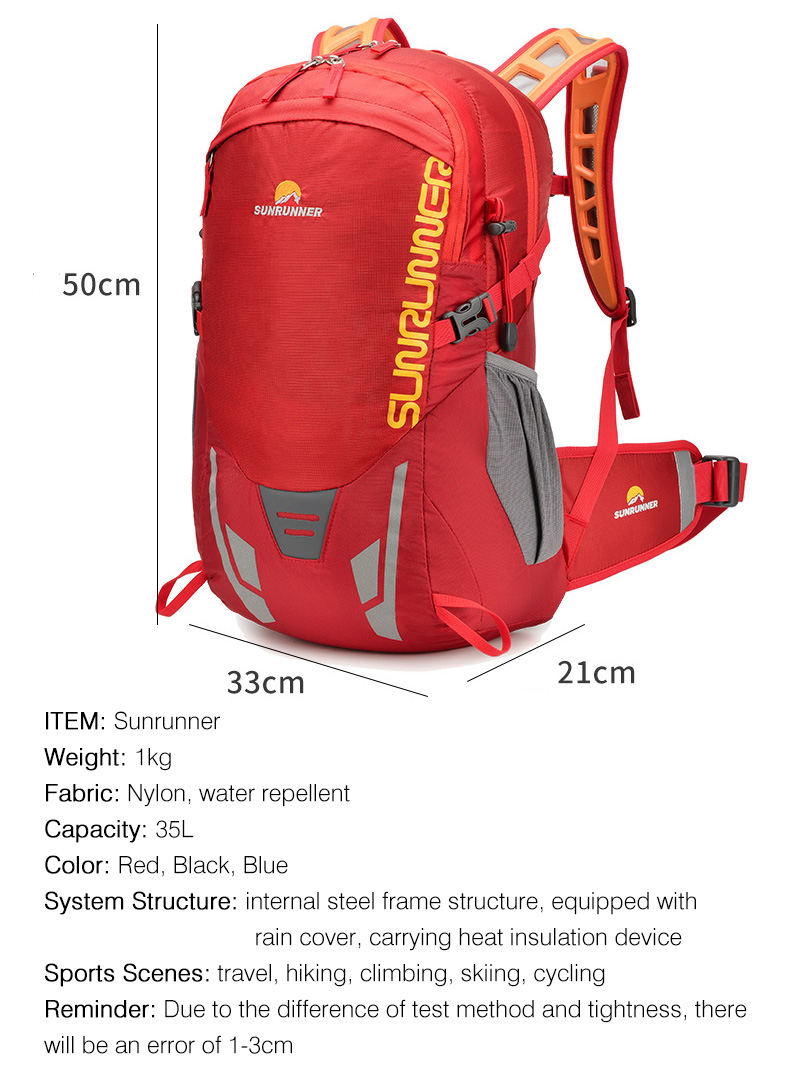 35L ハイキングバックパックバッグ大容量旅行キャンプ登山バ - Cycling Commute Backpack のレビューと価格