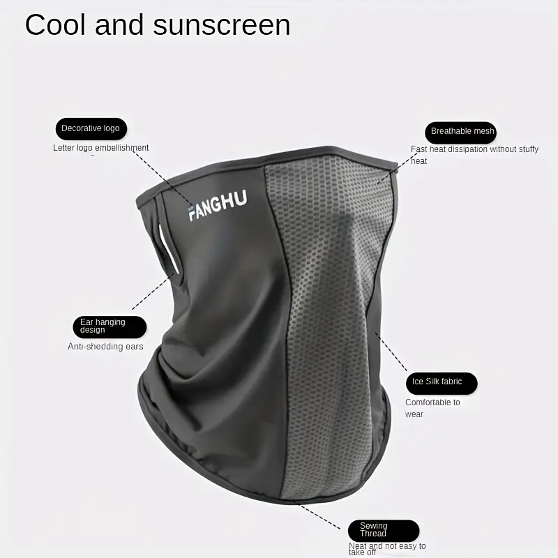 サイクリングネックガードメッシュ通気性ライトクールハーフフェ - Cycling Loop のレビューと価格