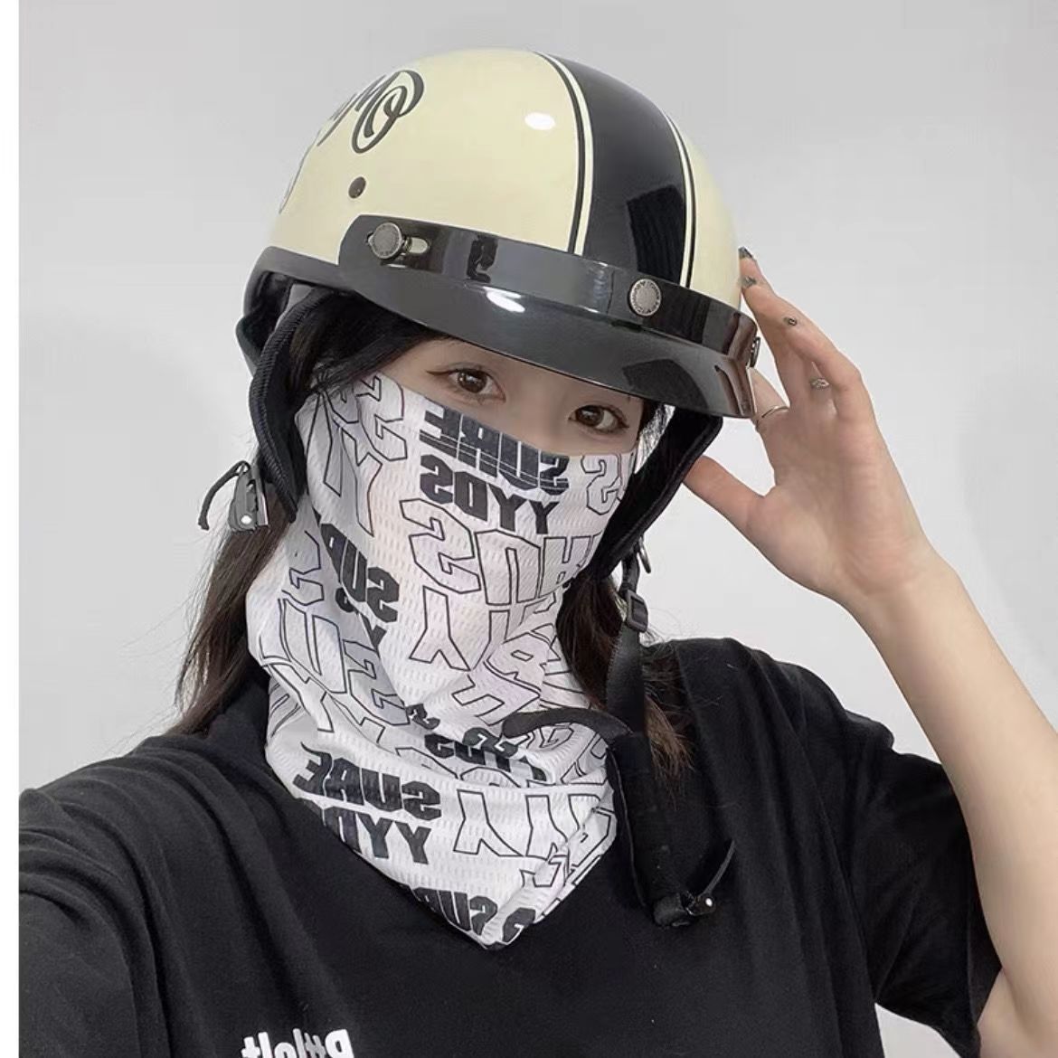 ファッション日焼け止めマスク男性女性夏の顔首 UV 保護耳ス - Cycling Loop のレビューと価格