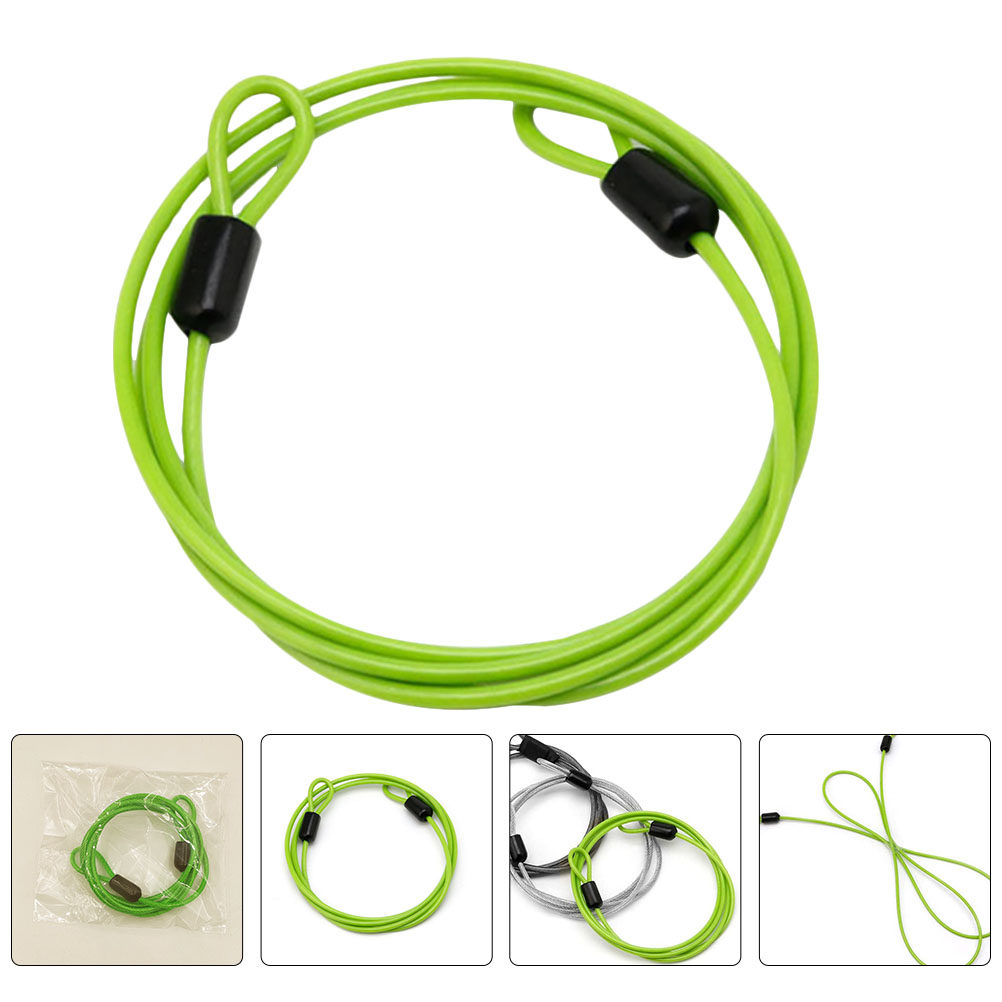 1 個の高強度鋼線ロックダブルループ盗難防止自転車スチールロ - Cycling Loop のレビューと価格