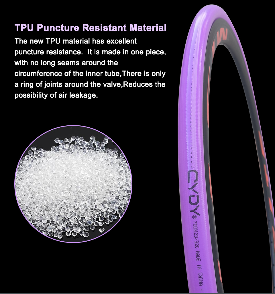 46g CYDY TPU グラベル自転車用インナーチューブ  - Inner Tube 700C のレビューと価格
