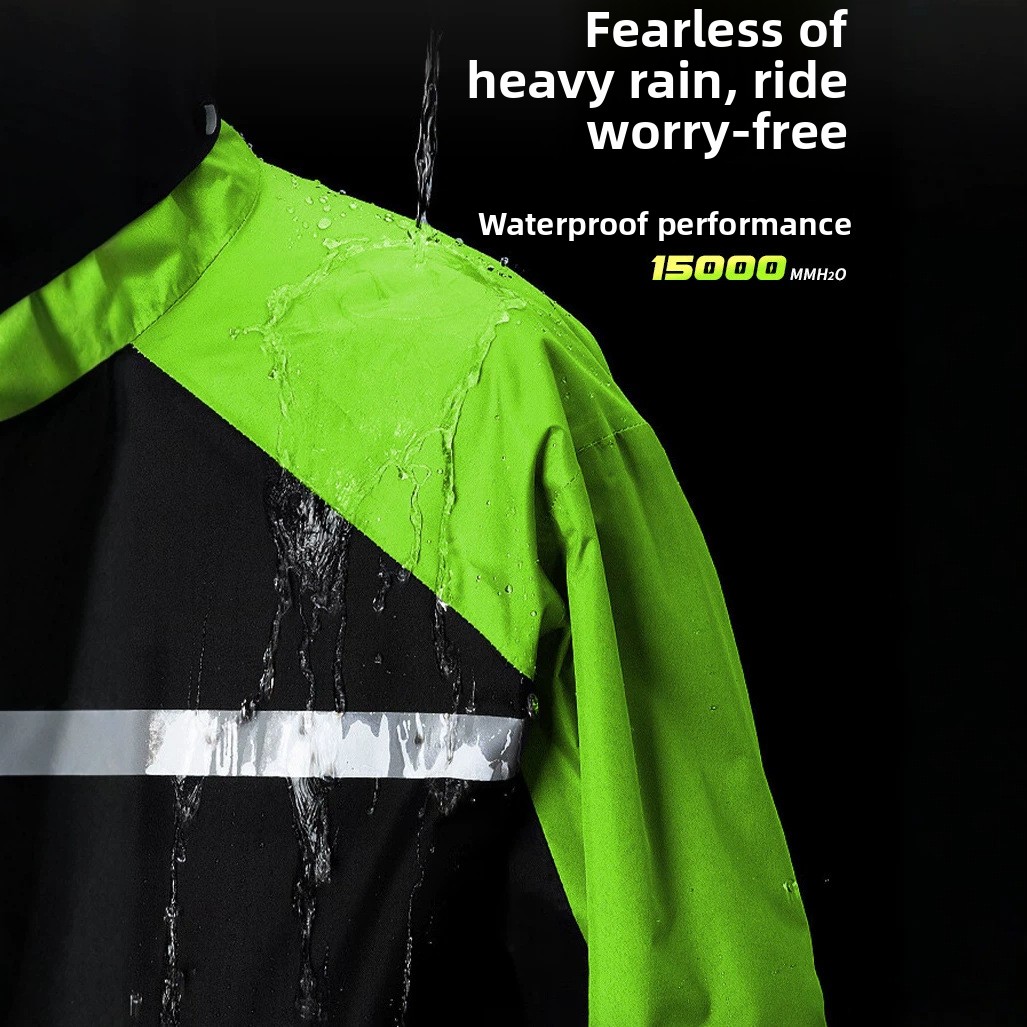 ヘビーデューティーバイク用レインスーツ 防水防風ジャケットパ - Cycling Commuter Rain Jacket のレビューと価格