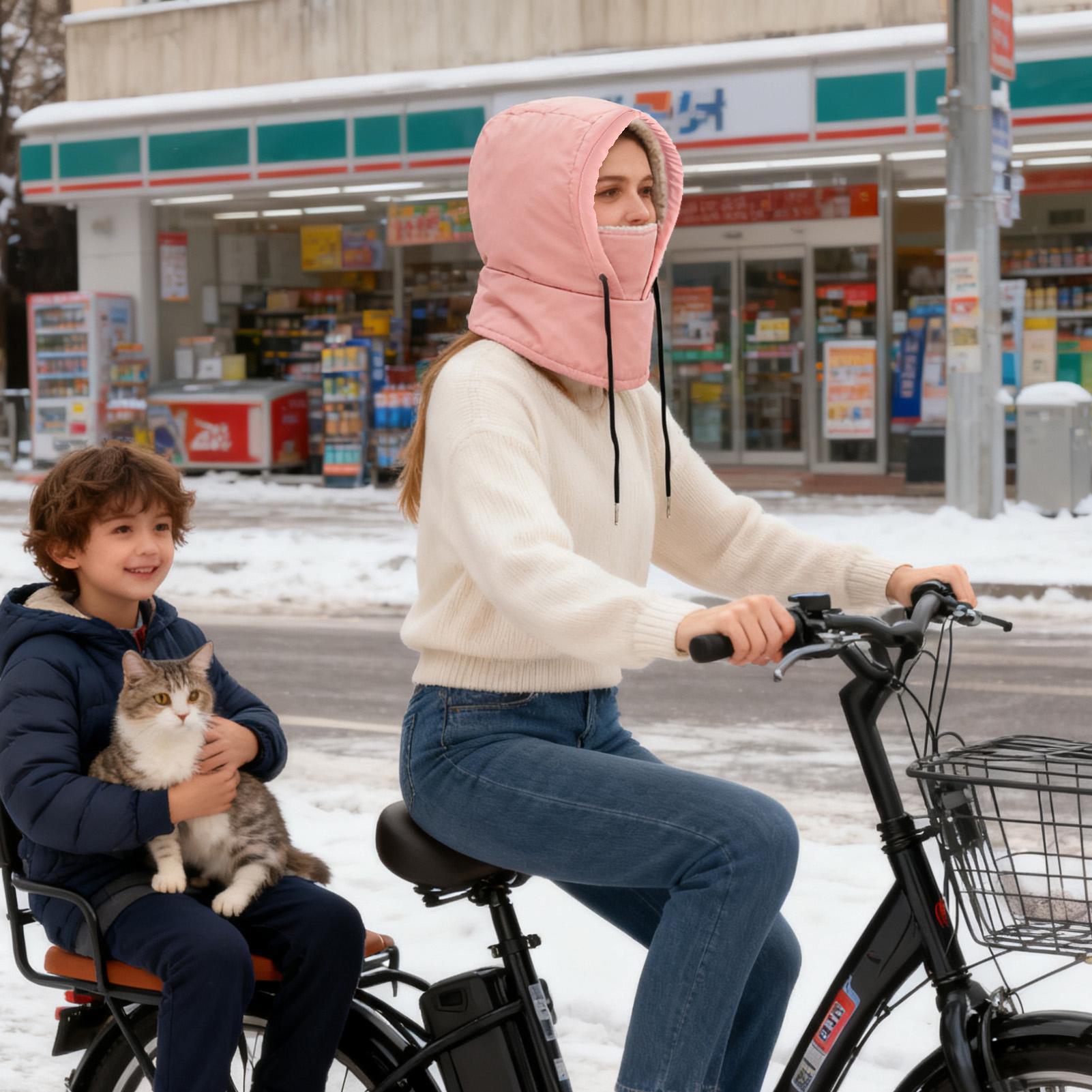 スキーフード防風帽子、調節可能なドローストリング付き、暖かい - Commuter Cycling のレビューと価格